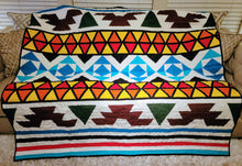 Load image into Gallery viewer, Native American Design Handmade Quilted Coverlet