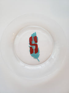 NCSU Native Feather Glass Plate